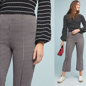 Anthropologie Houndstooth Crop Flare